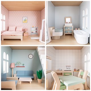 Doll house including furniture